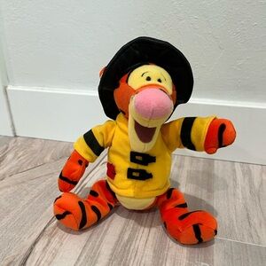 Tigger Plush Toy in Yellow Firefighter Outfit